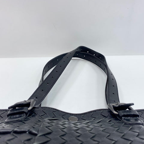 BOTTEGAVENETA INTRECCIATO Tote Bag leather black WS32548