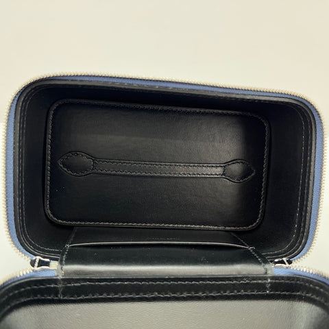 BVLGARI Serpenti Forever Mini Jewelry Box 2WAY Handbag leather blue WS32551