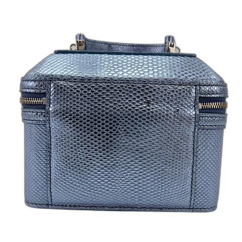 BVLGARI Serpenti Forever Mini Jewelry Box 2WAY Handbag leather blue WS32551