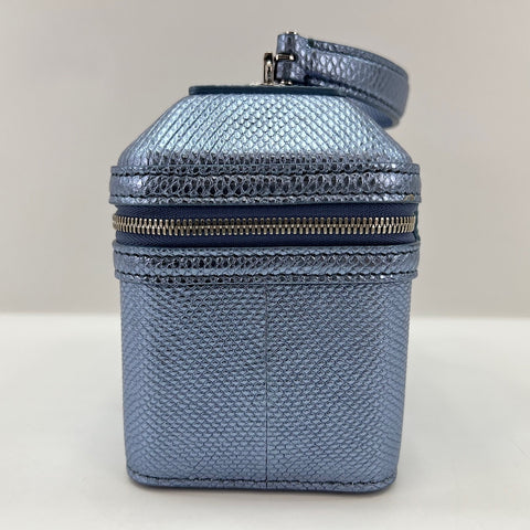 BVLGARI Serpenti Forever Mini Jewelry Box 2WAY Handbag leather blue WS32551