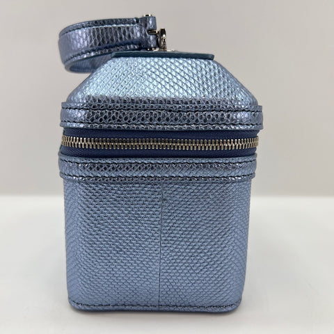 BVLGARI Serpenti Forever Mini Jewelry Box 2WAY Handbag leather blue WS32551