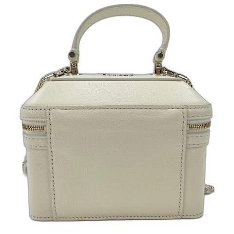 BVLGARI Serpenti Forever Mini Jewelry Box 2WAY Handbag leather white WS32552