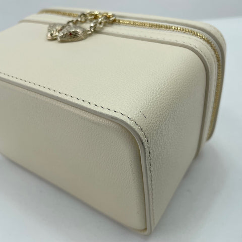 BVLGARI Serpenti Forever Mini Jewelry Box 2WAY Handbag leather white WS32552