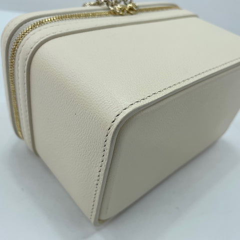 BVLGARI Serpenti Forever Mini Jewelry Box 2WAY Handbag leather white WS32552
