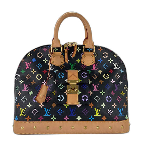 LOUIS VUITTON Alma GM Handbag black WS32553