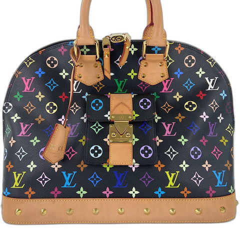 LOUIS VUITTON Alma GM Handbag black WS32553