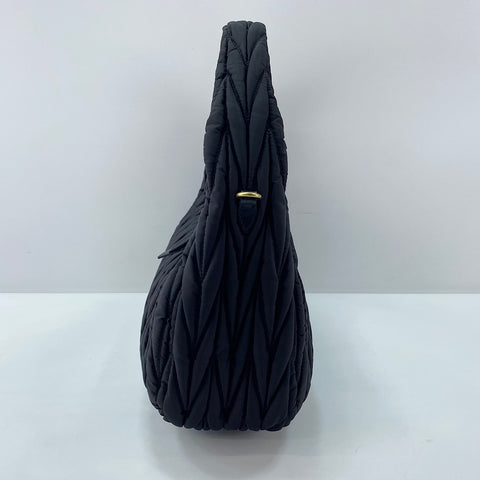 Miu Miu Wonder Matelassé Handbag Nylon black WS32556