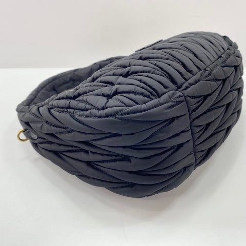 Miu Miu Wonder Matelassé Handbag Nylon black WS32556