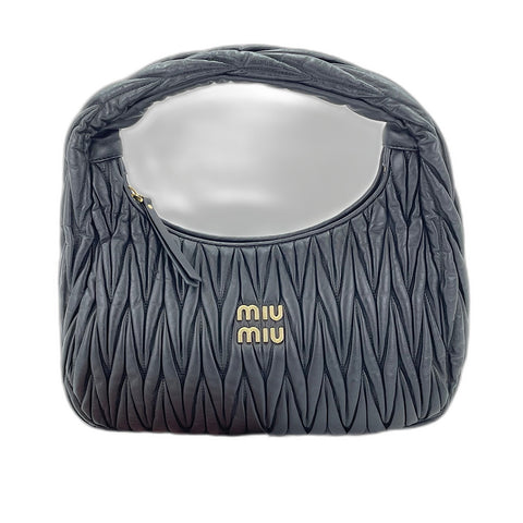 Miu Miu Wonder Matelassé Handbag leather black WS32557