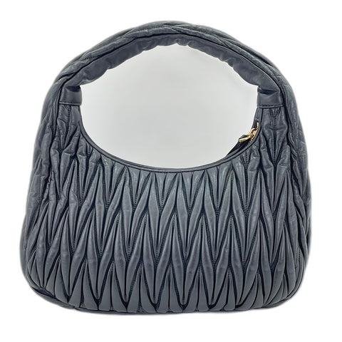 Miu Miu Wonder Matelassé Handbag leather black WS32557