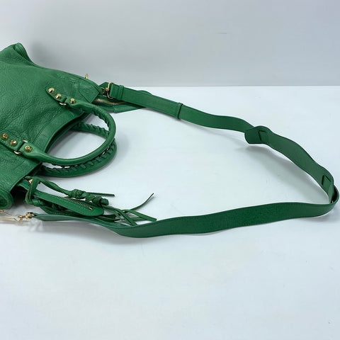 BALENCIAGA Classic City 2WAY Handbag leather green WS32558