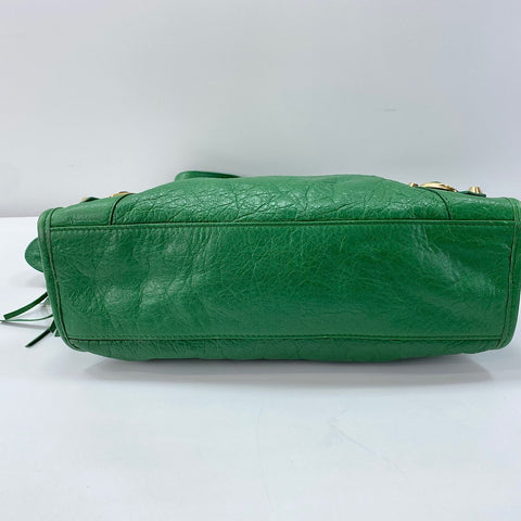 BALENCIAGA Classic City 2WAY Handbag leather green WS32558