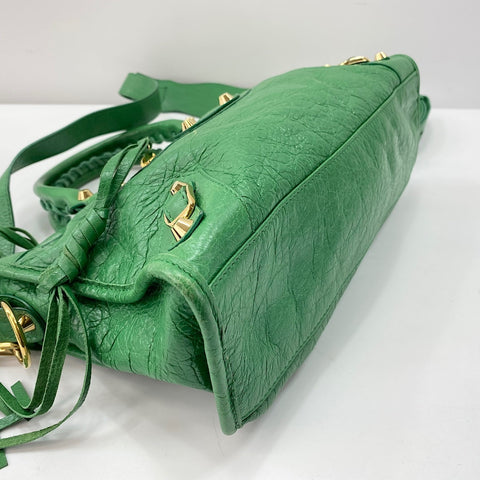 BALENCIAGA Classic City 2WAY Handbag leather green WS32558