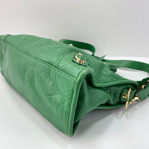 BALENCIAGA Classic City 2WAY Handbag leather green WS32558