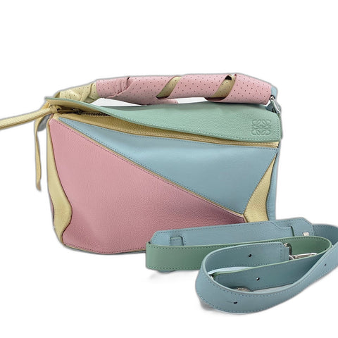 LOEWE Leather Puzzle Bag Medium 2WAY Handbag leather multicolor WS32559