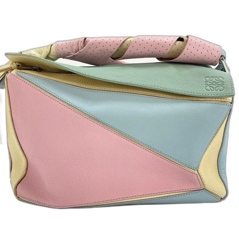 LOEWE Leather Puzzle Bag Medium 2WAY Handbag leather multicolor WS32559