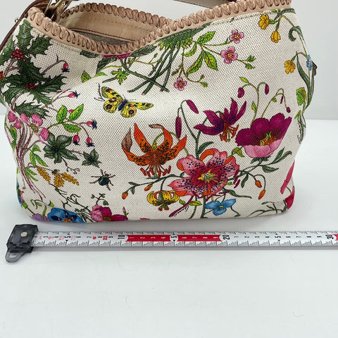 GUCCI Canvas Floral Handbag canvas multicolor WS32564
