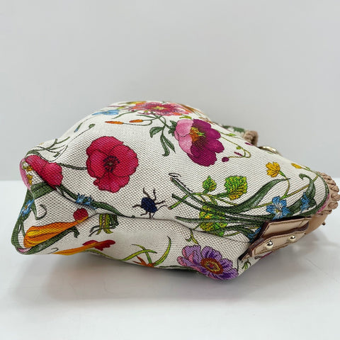 GUCCI Canvas Floral Handbag canvas multicolor WS32564