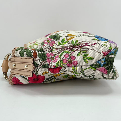 GUCCI Canvas Floral Handbag canvas multicolor WS32564