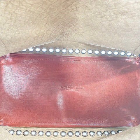 BOTTEGAVENETA punching studs Handbag leather wine-red WS32567