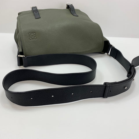 LOEWE Military Messenger Small Shoulder Bag leather green WS32569