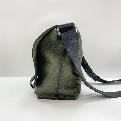 LOEWE Military Messenger Small Shoulder Bag leather green WS32569