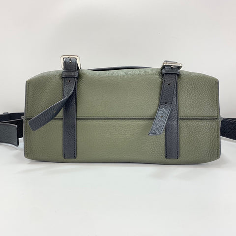 LOEWE Military Messenger Small Shoulder Bag leather green WS32569