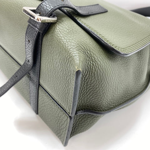 LOEWE Military Messenger Small Shoulder Bag leather green WS32569
