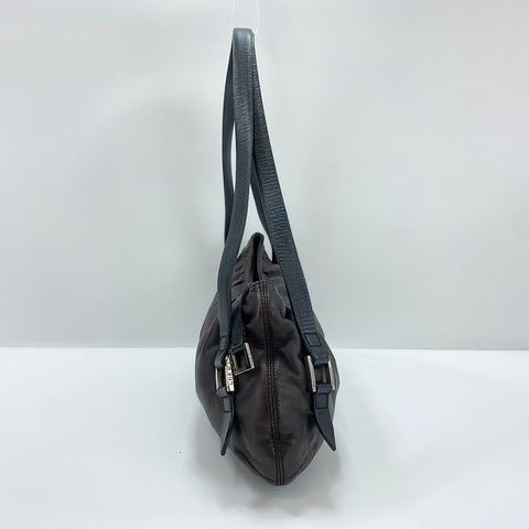 LOEWE Shoulder Bag leather Brown WS32571