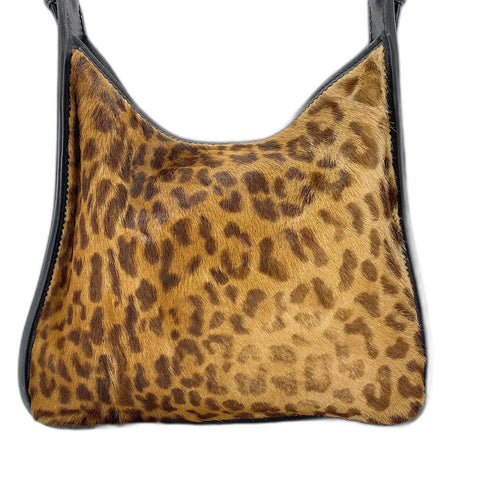 LOEWE Leopard Shoulder Bag Harako Brown WS32573