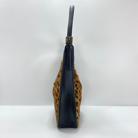 LOEWE Leopard Shoulder Bag Harako Brown WS32573
