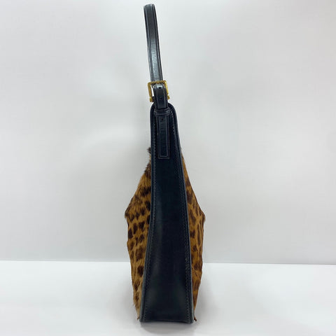 LOEWE Leopard Shoulder Bag Harako Brown WS32573