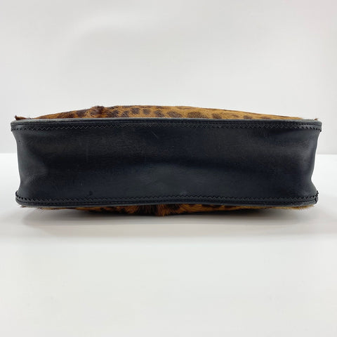 LOEWE Leopard Shoulder Bag Harako Brown WS32573