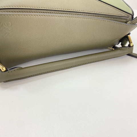 LOEWE Puzzle Bag Small 2WAY Handbag leather green WS32574