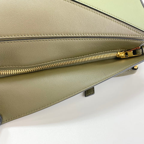 LOEWE Puzzle Bag Small 2WAY Handbag leather green WS32574