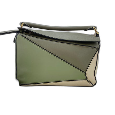 LOEWE Puzzle Bag Small 2WAY Handbag leather green WS32574
