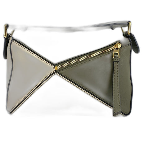 LOEWE Puzzle Bag Small 2WAY Handbag leather green WS32574