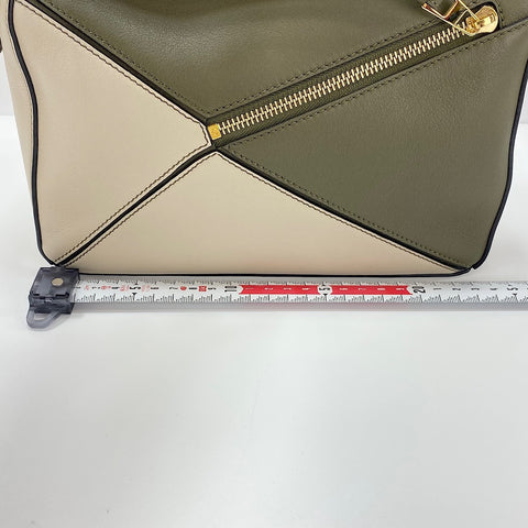 LOEWE Puzzle Bag Small 2WAY Handbag leather green WS32574