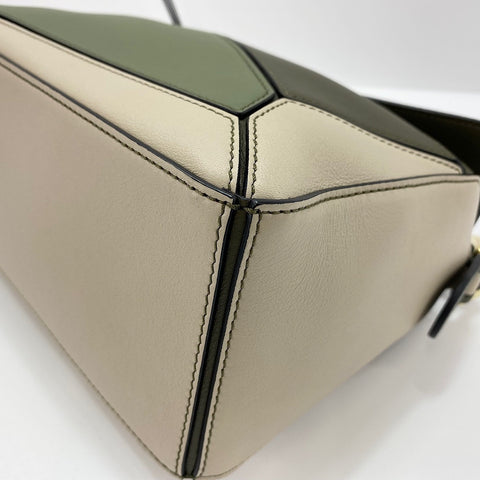 LOEWE Puzzle Bag Small 2WAY Handbag leather green WS32574