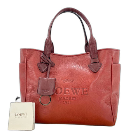 LOEWE Heritage Handbag leather Red WS32575