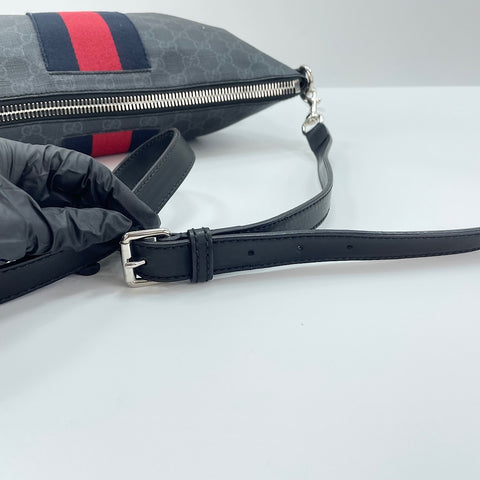 GUCCI Web stripe Shoulder Bag black WS32576