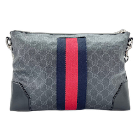 GUCCI Web stripe Shoulder Bag black WS32576