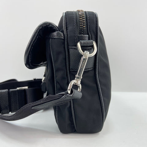 PRADA Triangle logo Shoulder Bag Nylon black WS32577