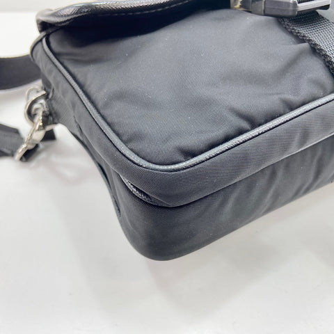 PRADA Triangle logo Shoulder Bag Nylon black WS32577