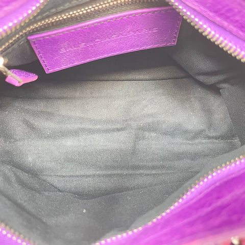 BALENCIAGA Giant Mini City 2WAY Handbag leather purple WS32578