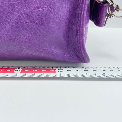 BALENCIAGA Giant Mini City 2WAY Handbag leather purple WS32578