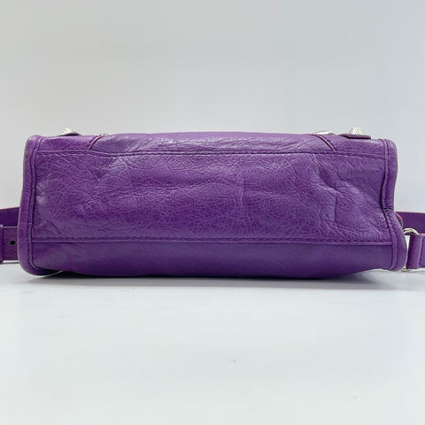 BALENCIAGA Giant Mini City 2WAY Handbag leather purple WS32578