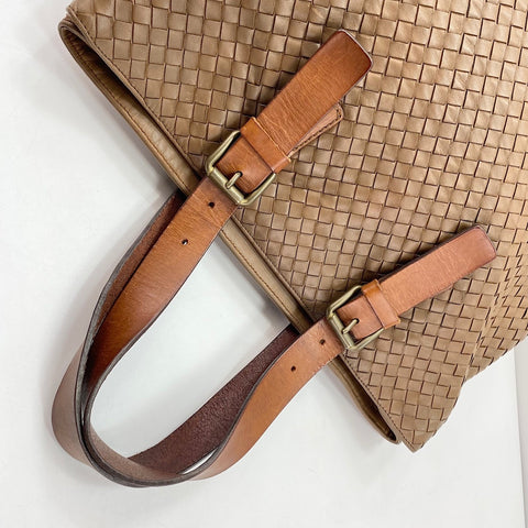 BOTTEGAVENETA INTRECCIATO Tote Bag leather Brown WS32584