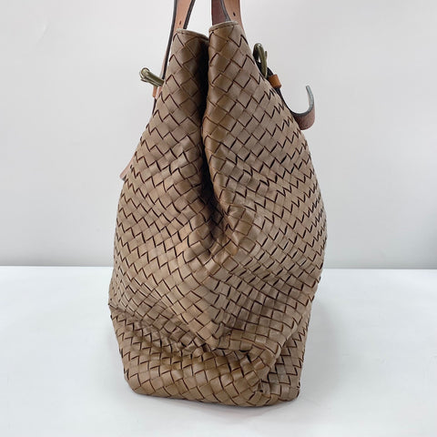 BOTTEGAVENETA INTRECCIATO Tote Bag leather Brown WS32584