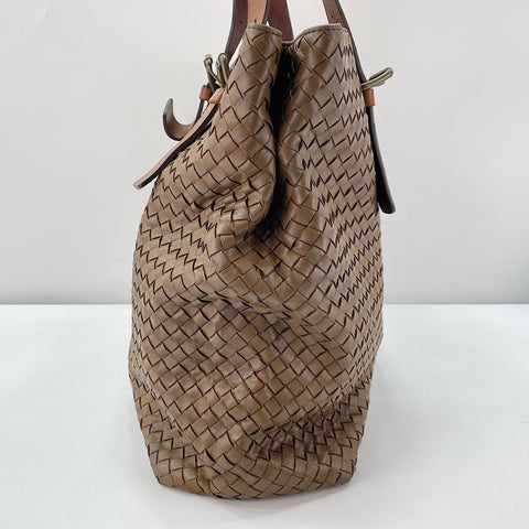 BOTTEGAVENETA INTRECCIATO Tote Bag leather Brown WS32584